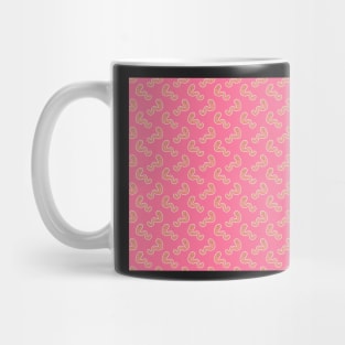 Pretty Worms Pattern Face Mask Gift - Funny Pink Worm Pattern Face Mask Mug